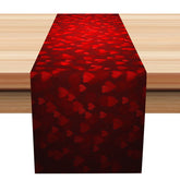 Lofaris Black Red Vague Hearts Valentines Day Table Runner